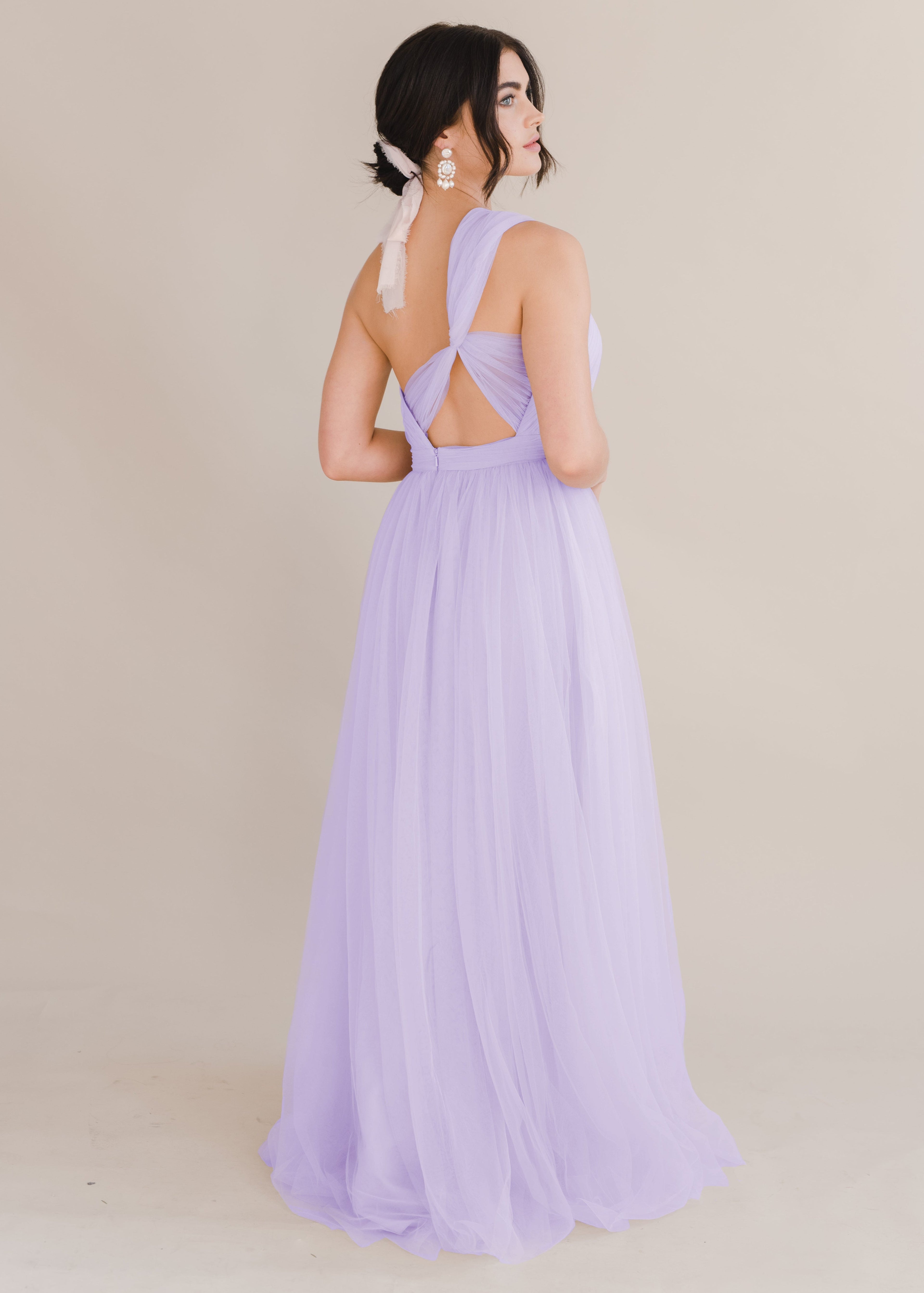 Luna Bridesmaid Dress in Lilac Mist Tulle