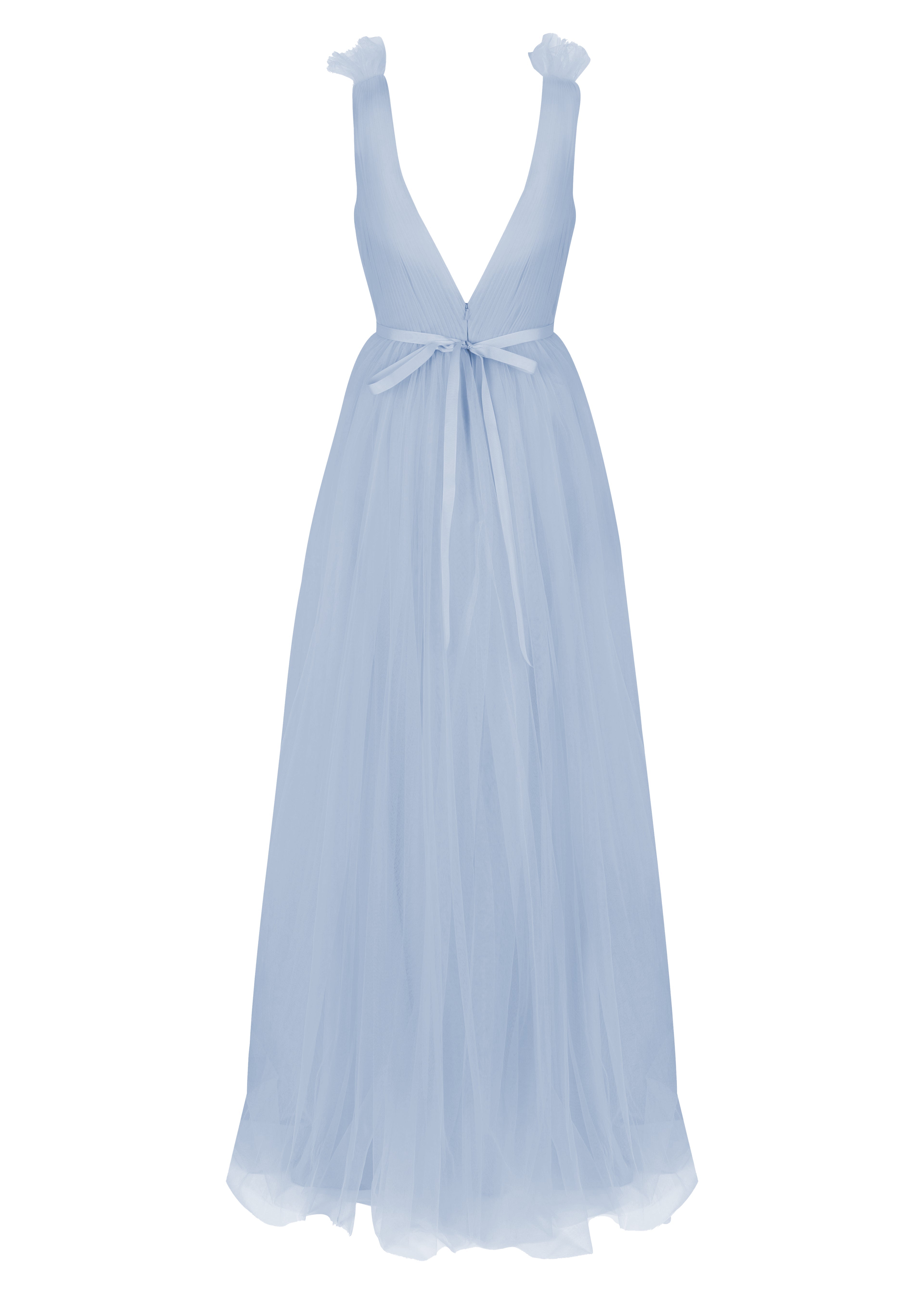 Grace Bridesmaid Dress in Dusty Blue Tulle