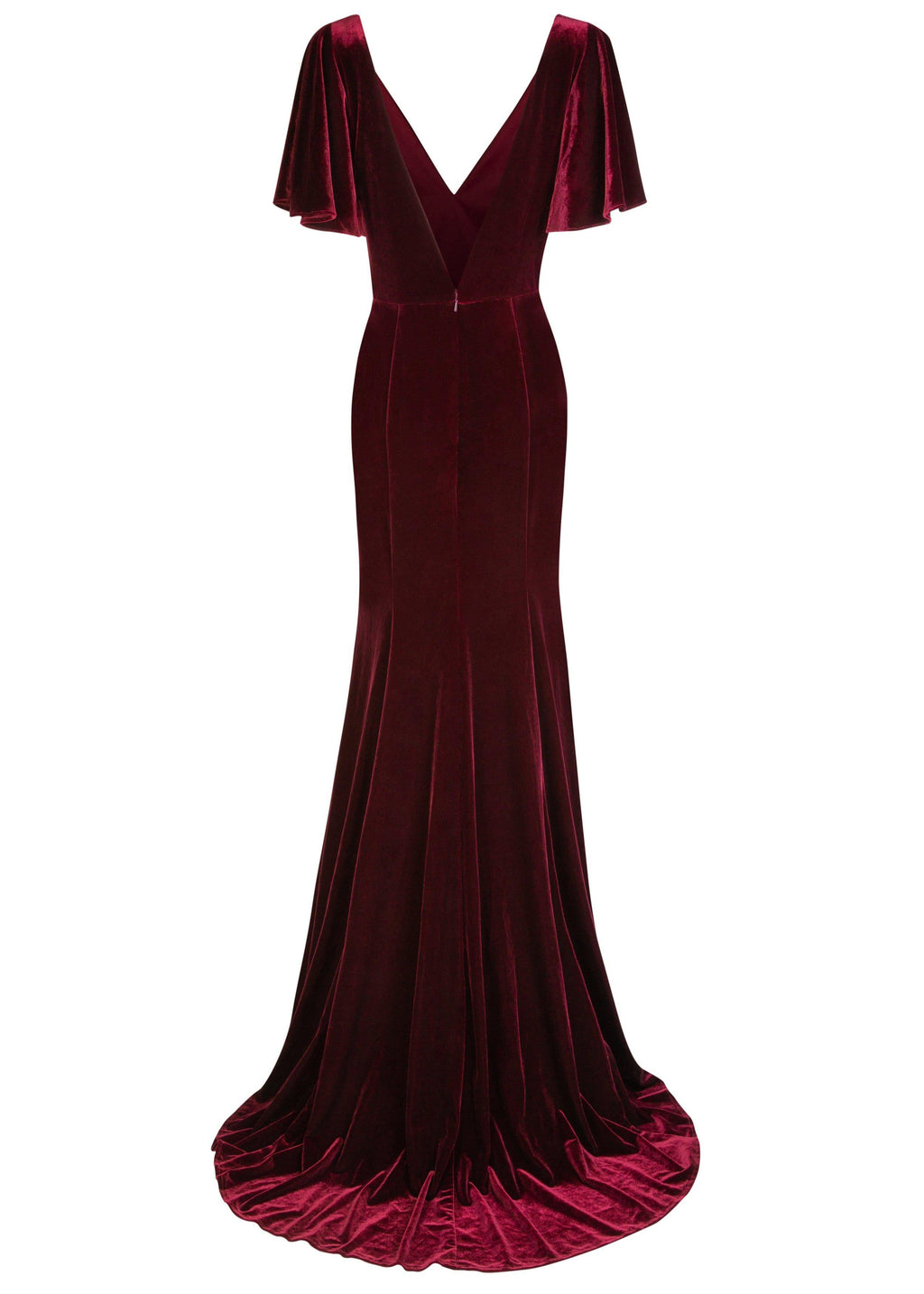 Celeste Velvet Bridesmaid Dress in Merlot