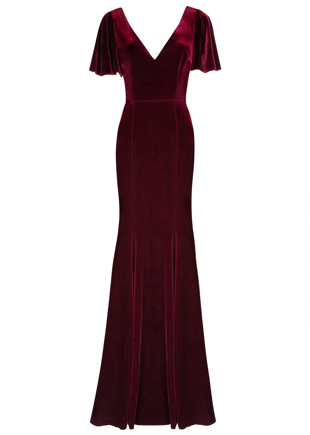Celeste Velvet Bridesmaid Dress in Merlot
