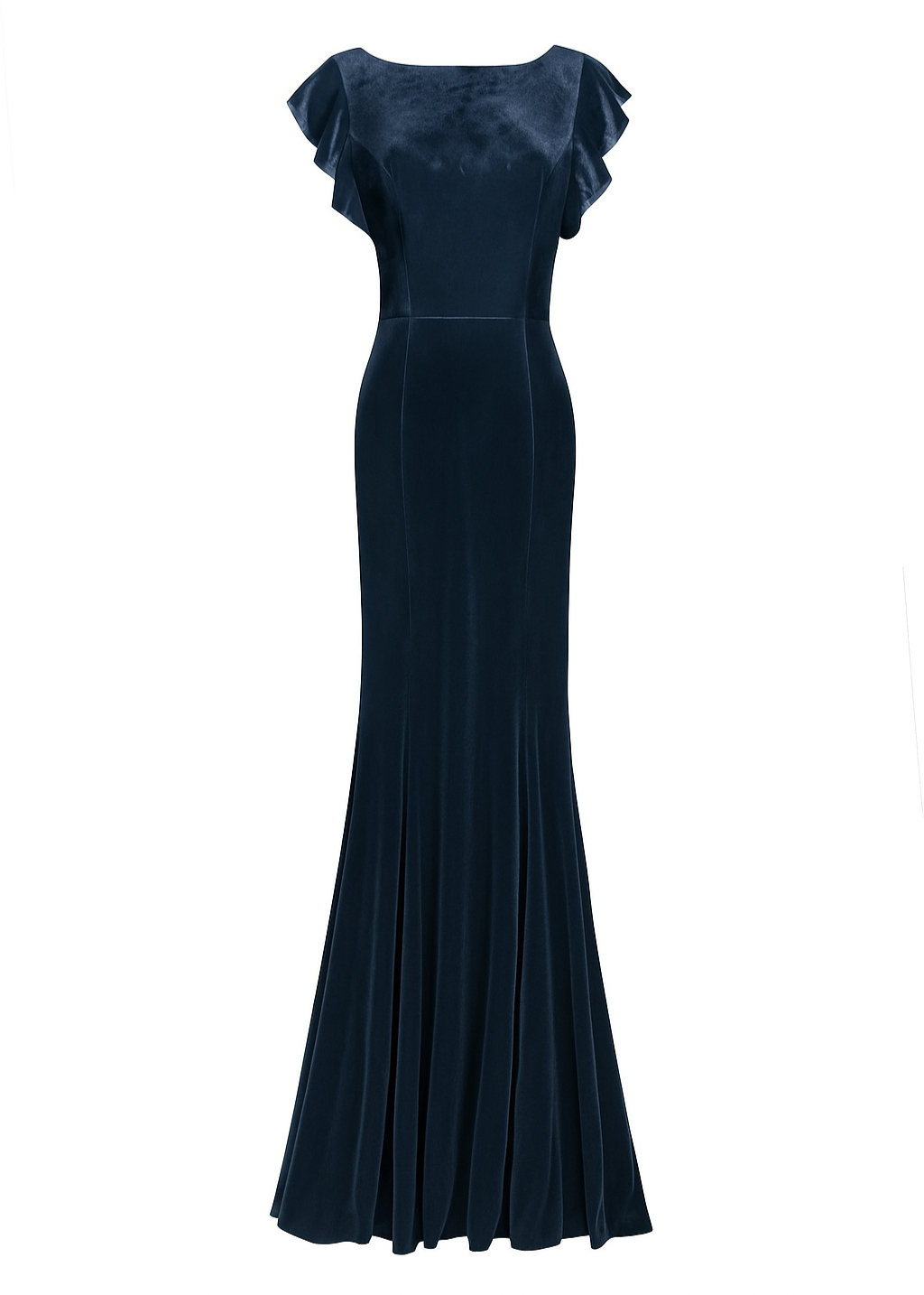 Cecelia Velvet Bridesmaid Dress in Smoke Blue