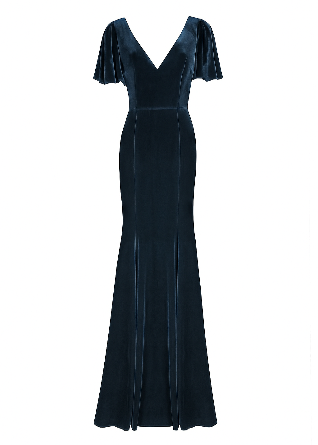 Celeste Velvet Bridesmaid Dress in Smoke Blue