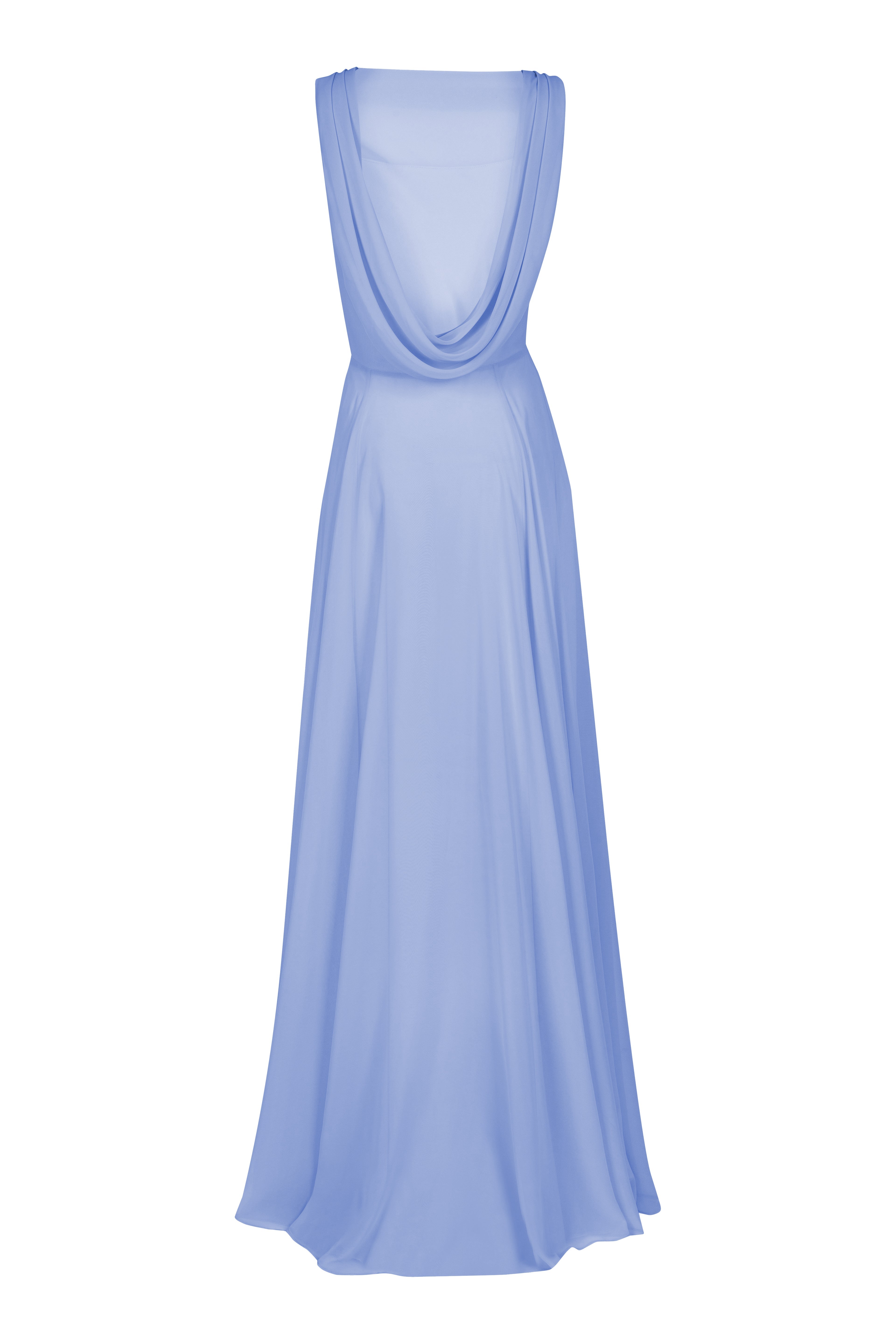 Athena Bridesmaid Dress In French Blue Chiffon