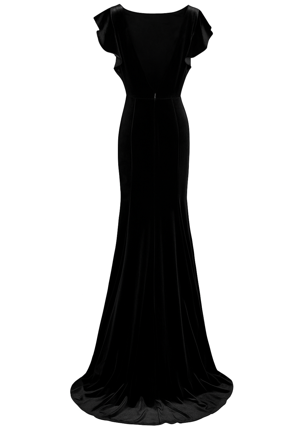Cecelia Velvet Bridesmaid Dress in Black