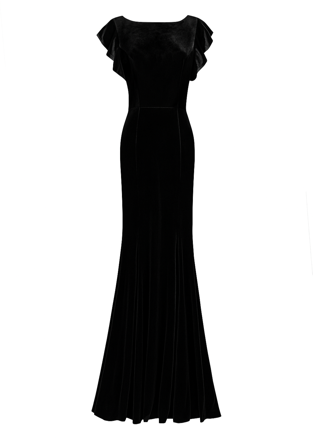 Cecelia Velvet Bridesmaid Dress in Black