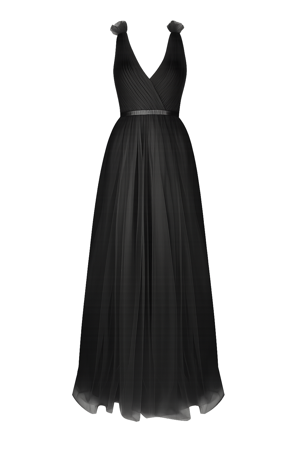 Grace Bridesmaid Dress in Black Tulle