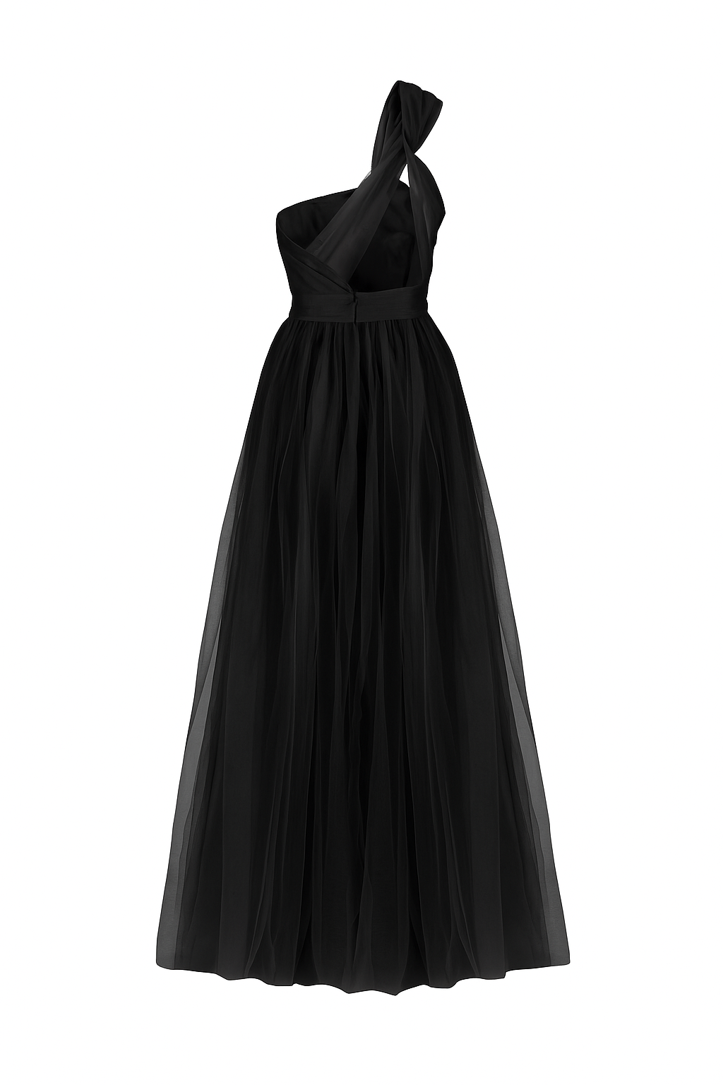 Luna Bridesmaid Dress in Black Tulle