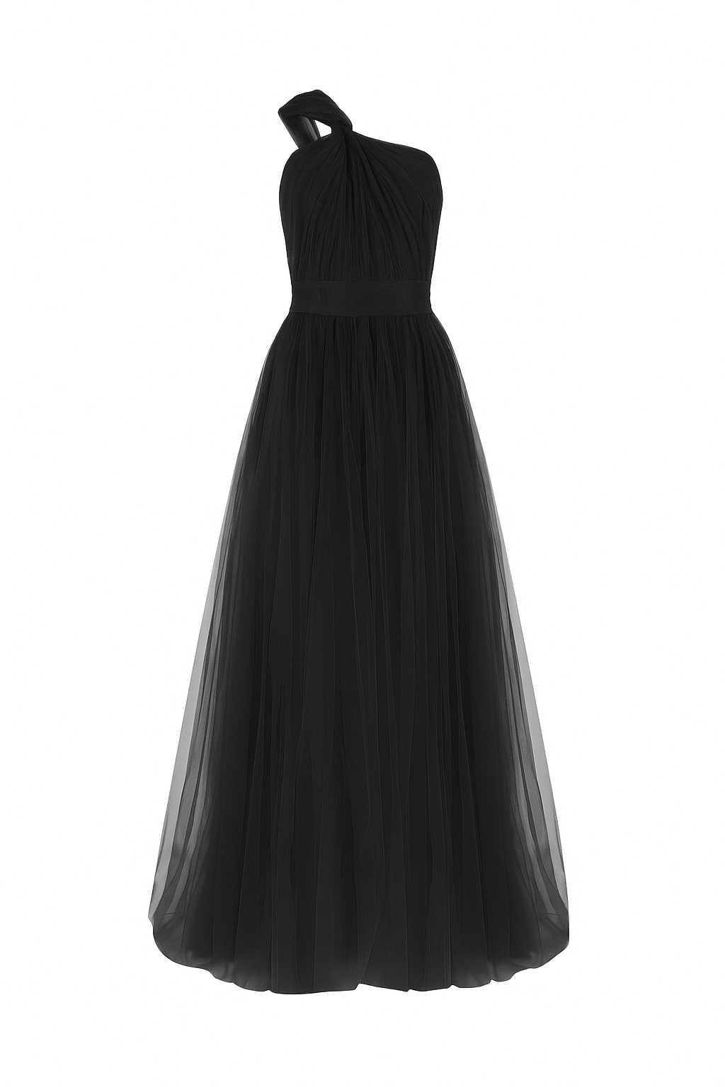 Luna Bridesmaid Dress in Black Tulle