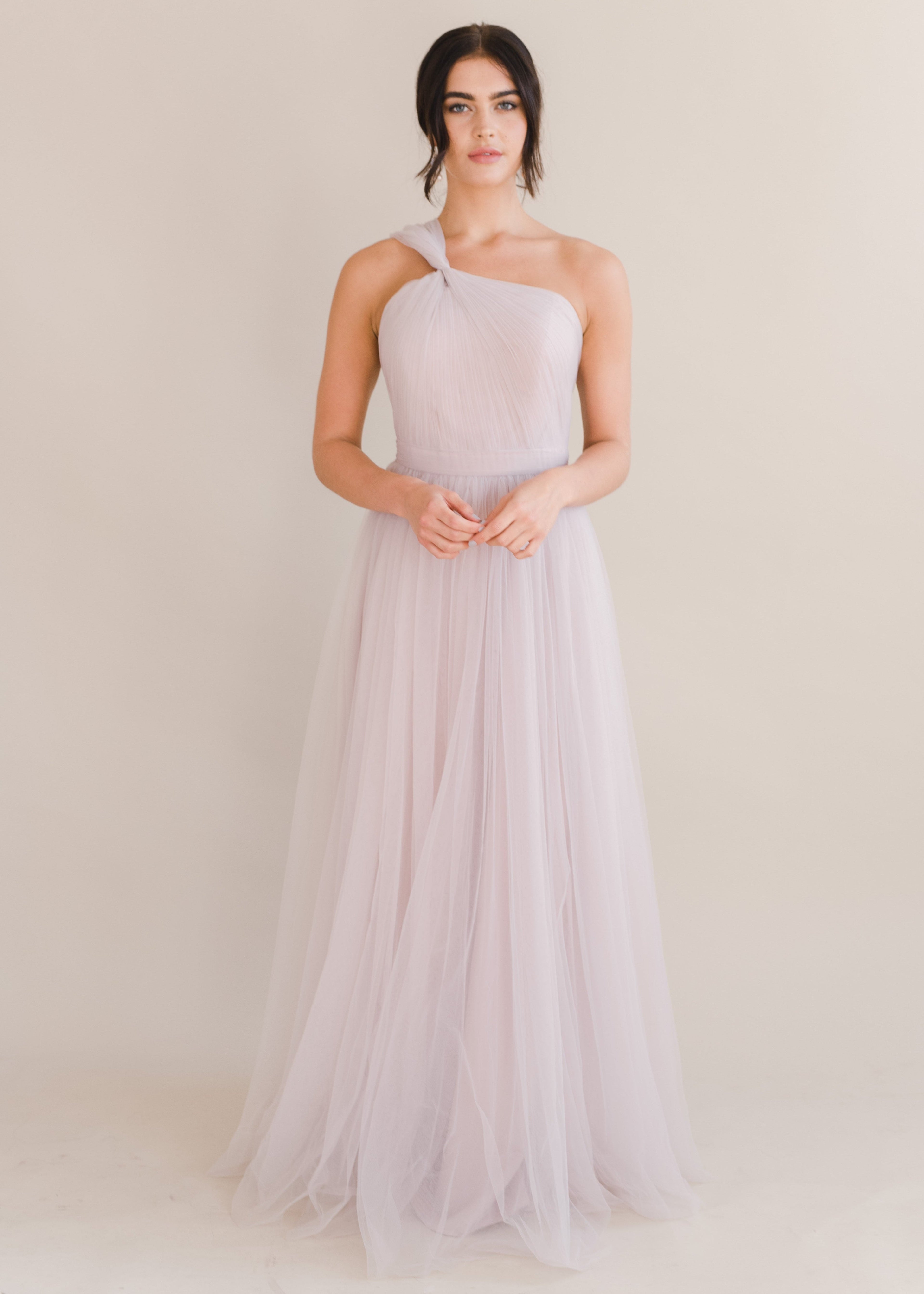 Luna Bridesmaid Dress in Smoked Blush Tulle