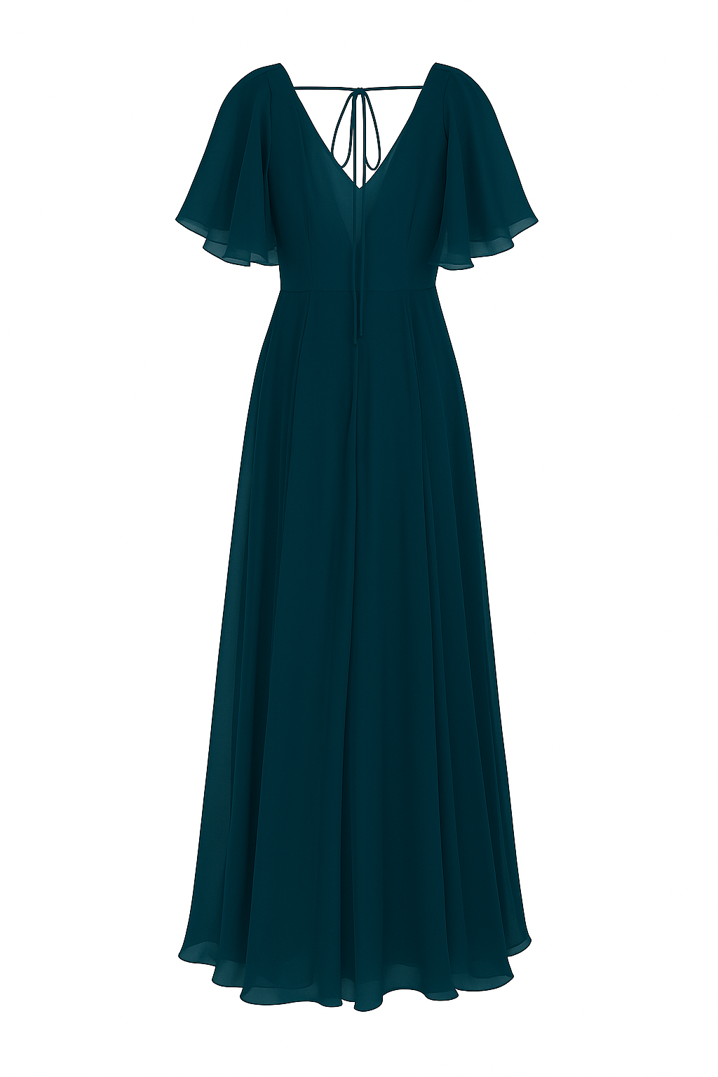 Phoebe Bridesmaid Dress In Emerald Dawn Chiffon