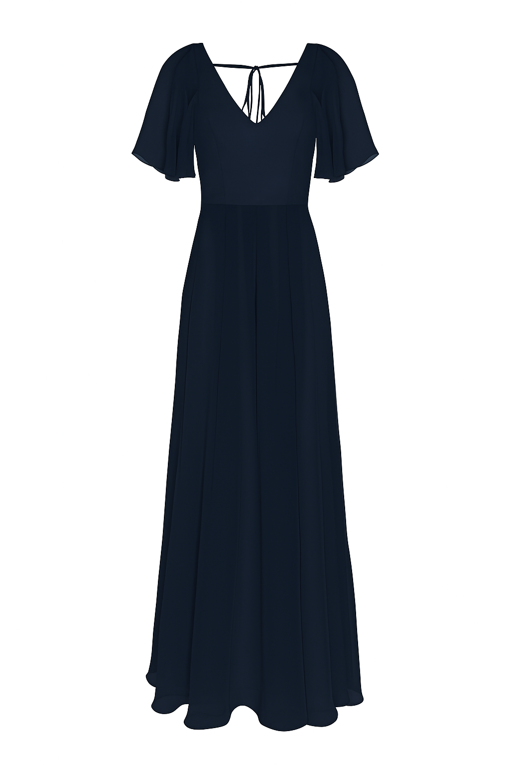 Phoebe Bridesmaid Dress In Navy Chiffon