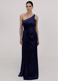 Greta Bridesmaid Dress in Navy Satin