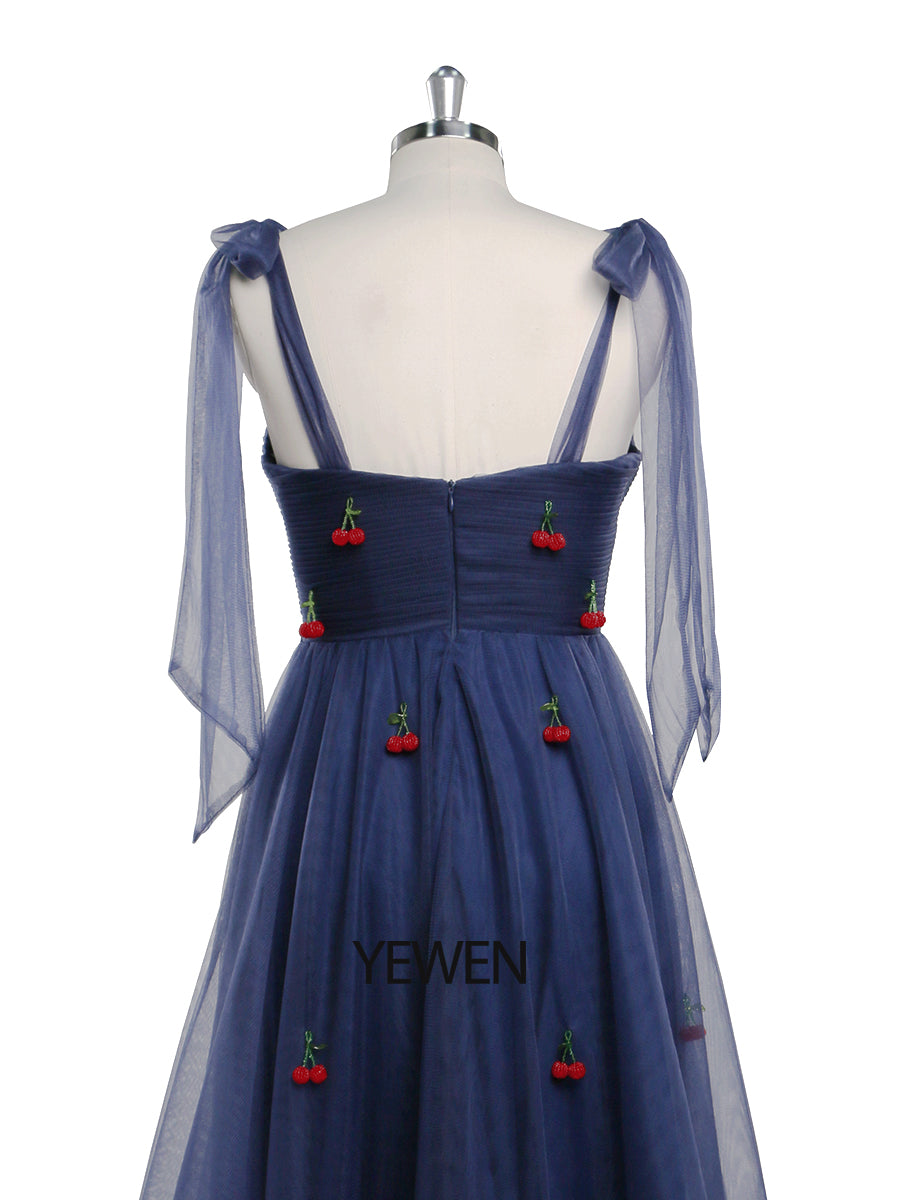 Mirage Cherry Dress Tea-Length Elegant Tea Party Dress YEWEN YW220706