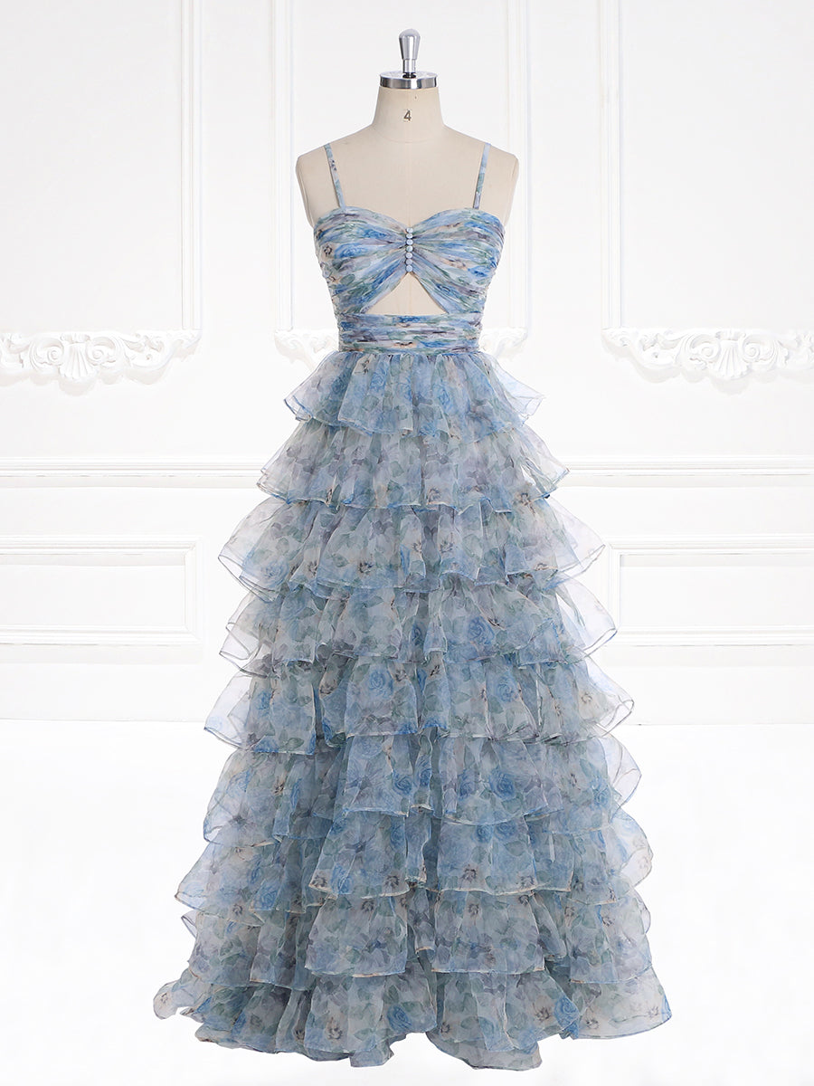 Tiered Prom Dress Layered Ruffle Spring Beach Vacation Gown Sleeveless Photoshoot Dress YW231109