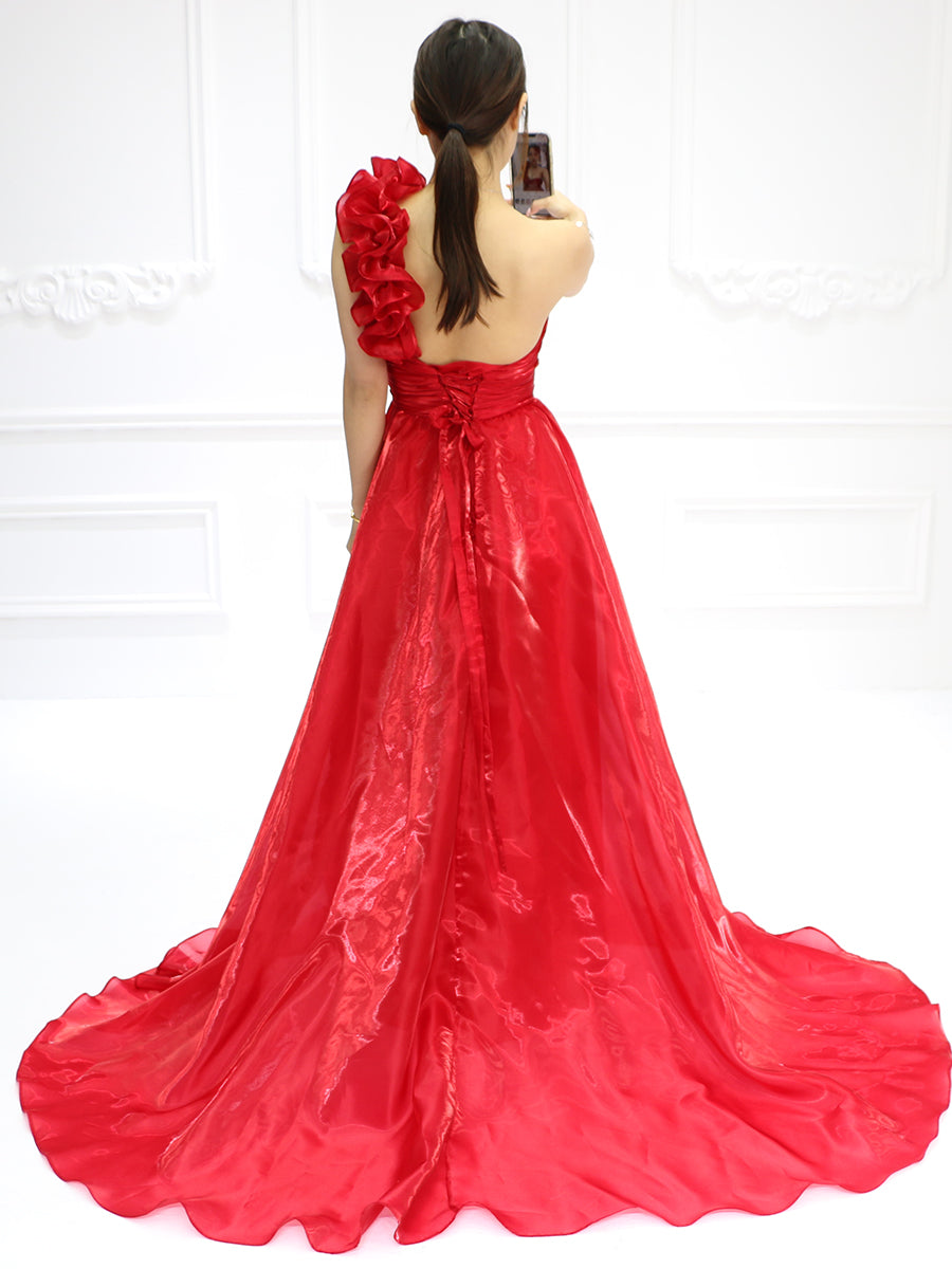Simple Sweetheart silk Organza Long Prom Party Dress Christmas Holiday Dress YEWEN  YW231131