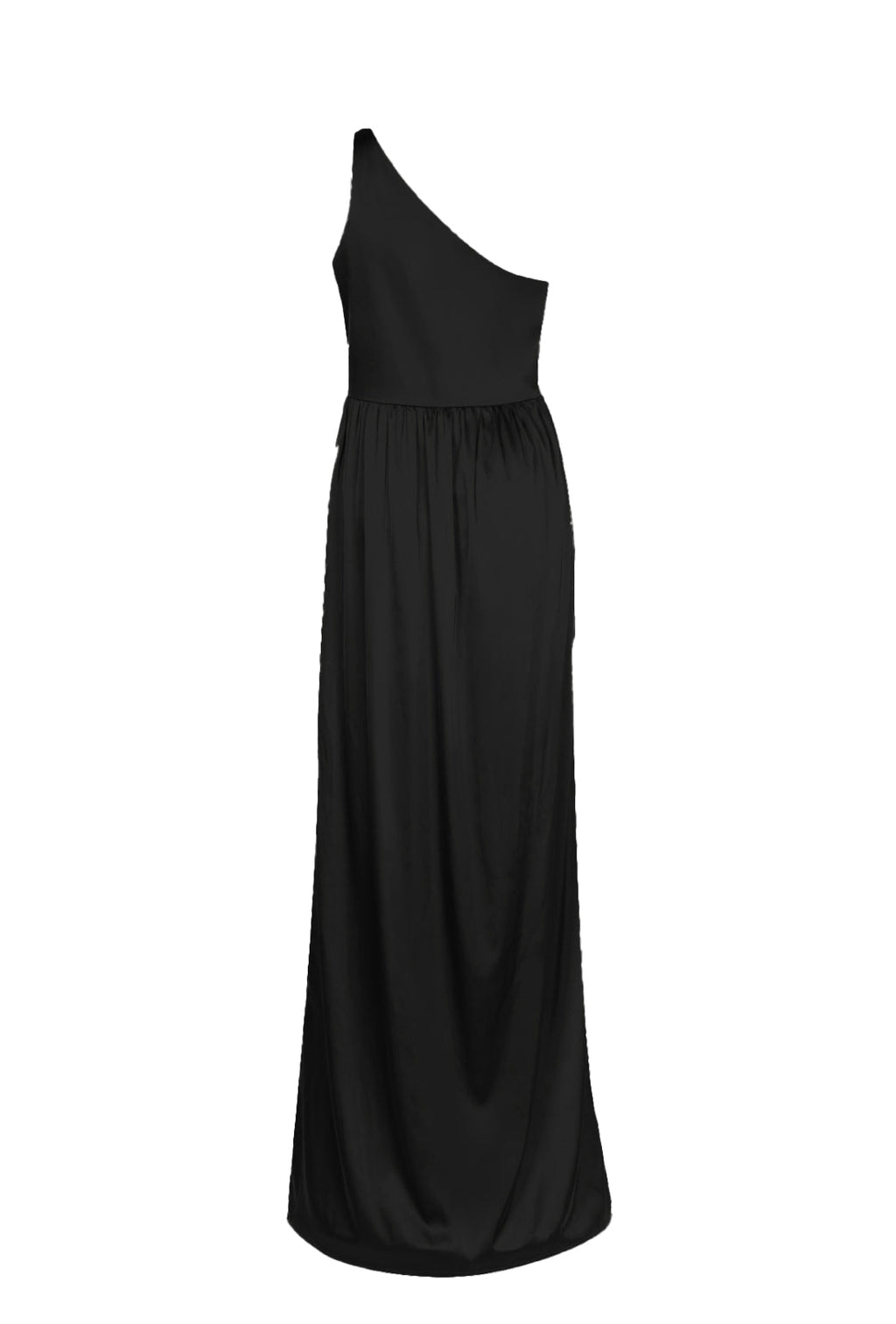 Greta Bridesmaid Dress in Black Satin