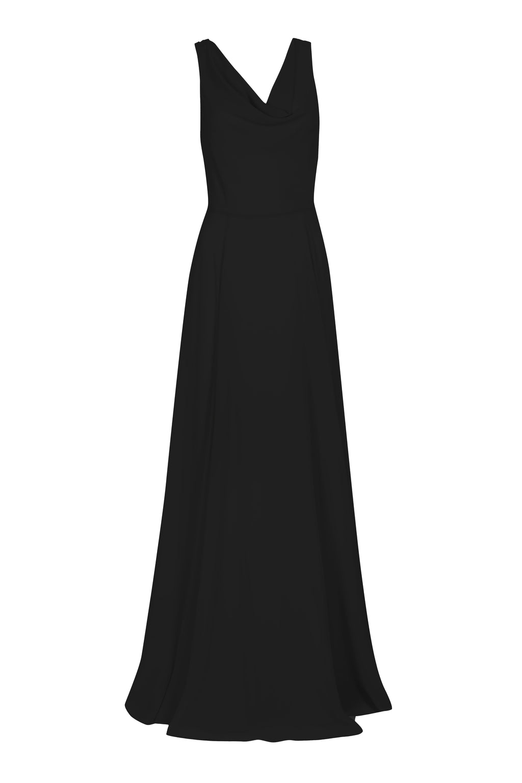 Athena Bridesmaid Dress In Black Chiffon