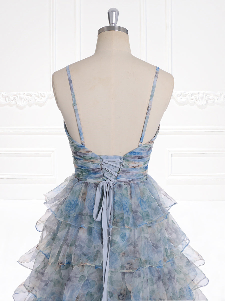 Tiered Prom Dress Layered Ruffle Spring Beach Vacation Gown Sleeveless Photoshoot Dress YW231109