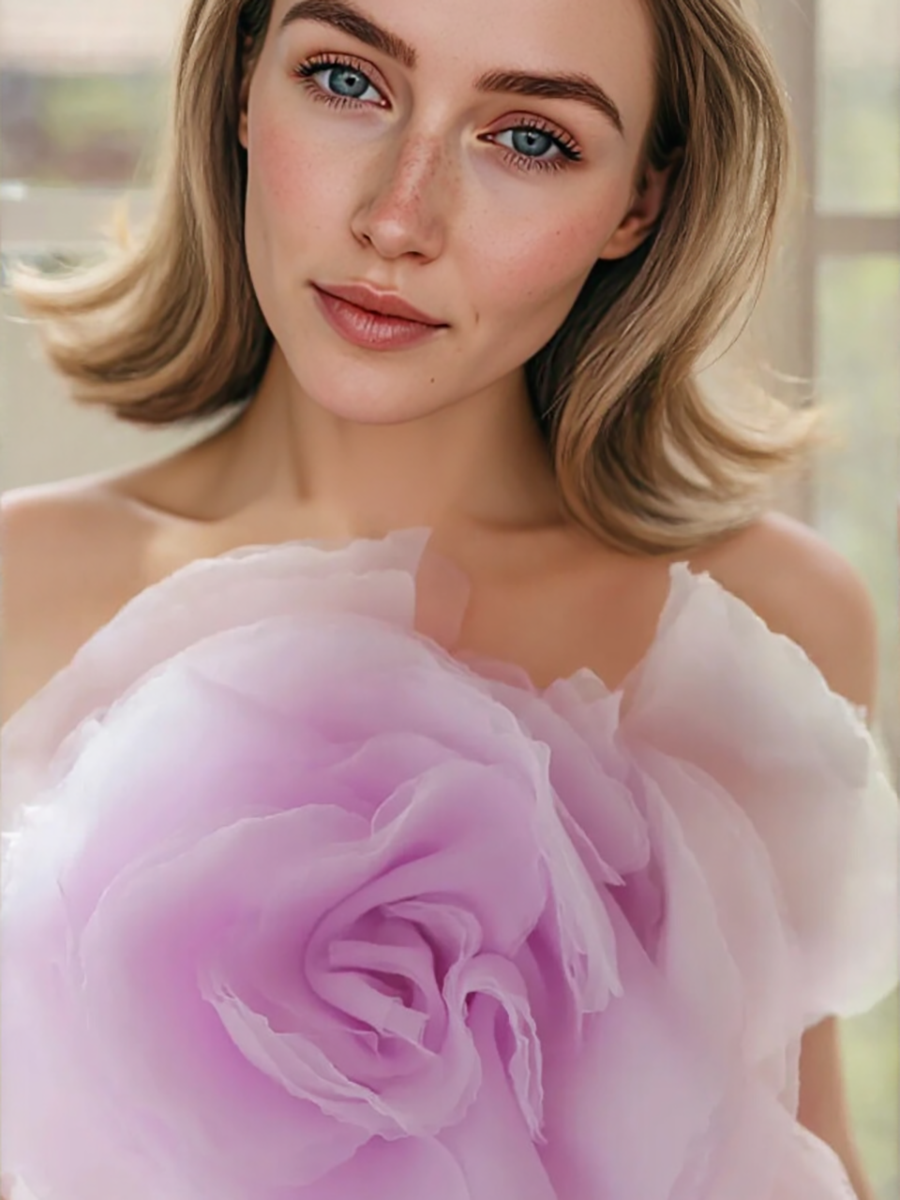 Lavender Floral Long Women Maxi Dresses To Party Bloom Ruched Organza Garden Wedding Bridal Dresses Pretty Tulle Gowns