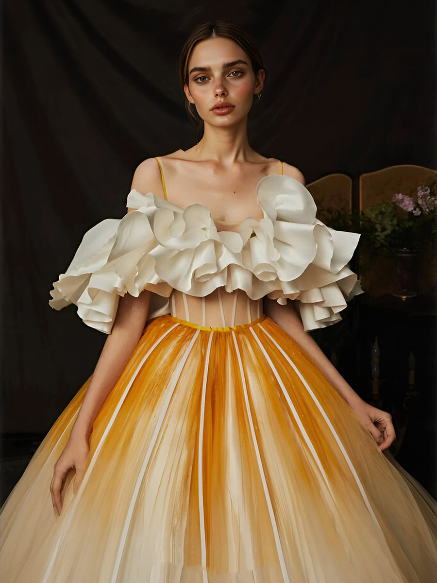 Custom Made Colored Wedding Dress Elegant Banquet Romantic Gown for Women