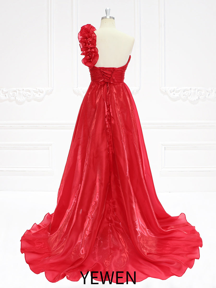 Simple Sweetheart silk Organza Long Prom Party Dress Christmas Holiday Dress YEWEN  YW231131
