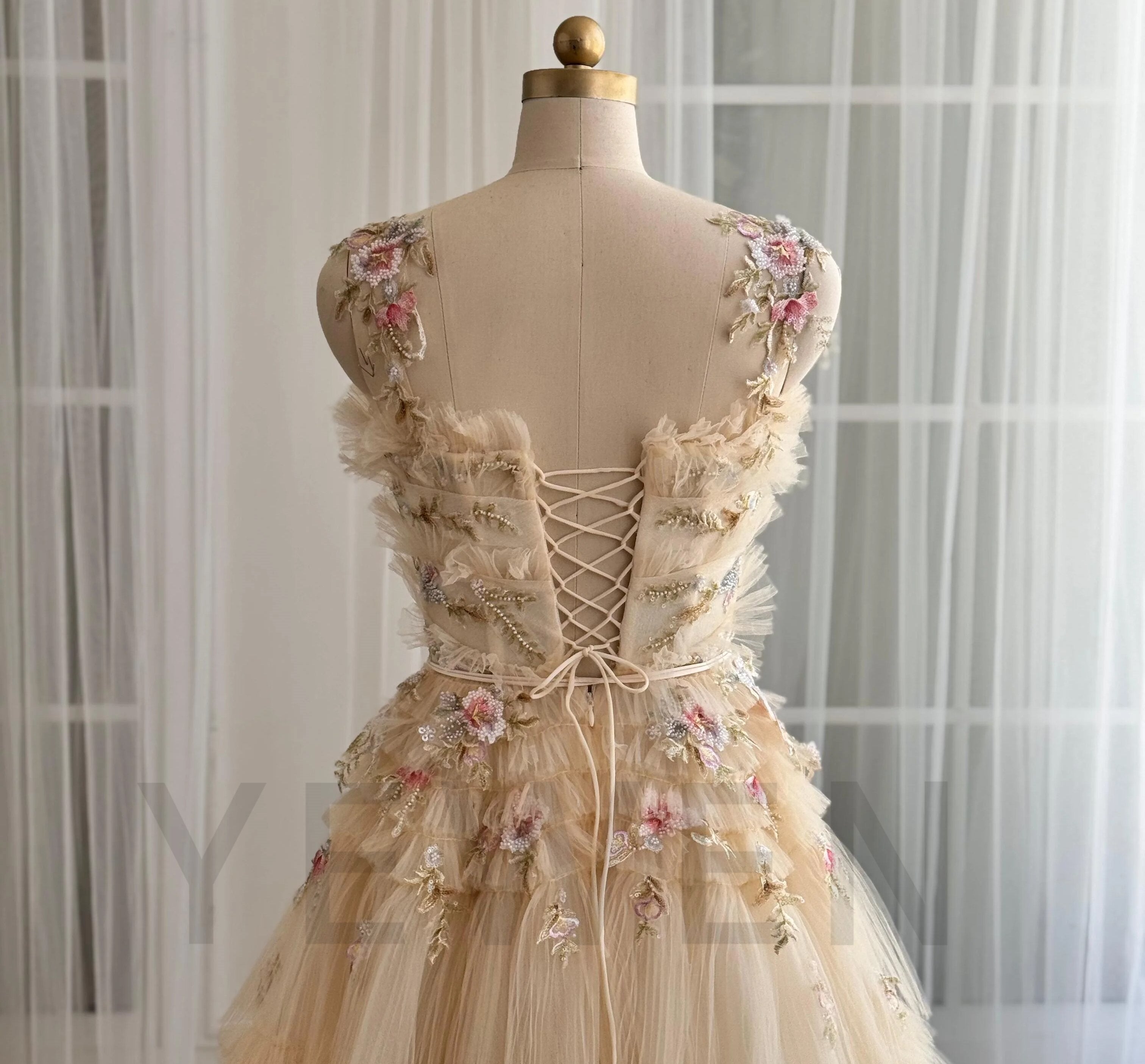 A Line Evening Dress Appliques Party Gala Dress 2025