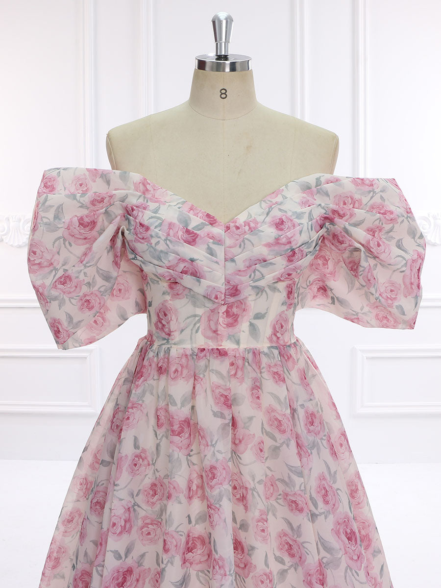 Elegant Floral Bridal Dress for Rustic Wedding bridal shower Dresses YW231148