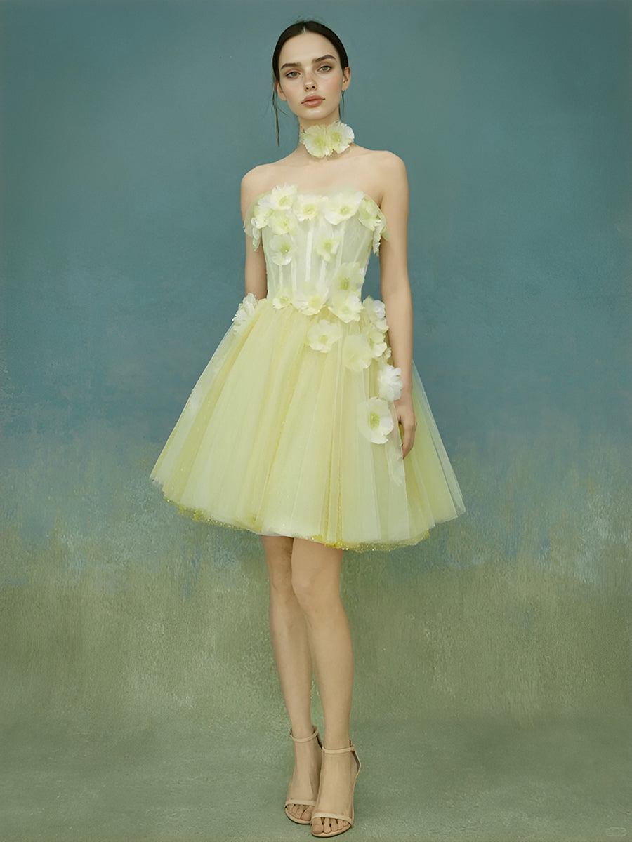 Mini Length Party Custom Made Casual Woman Clothes Tulle Cocktail Dresses Birthday Dress