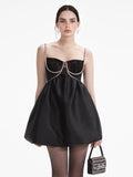 A-line Black Cocktail Dress Women 2025 Elegant Party Dress Black Mini Summer Dress Vestidos