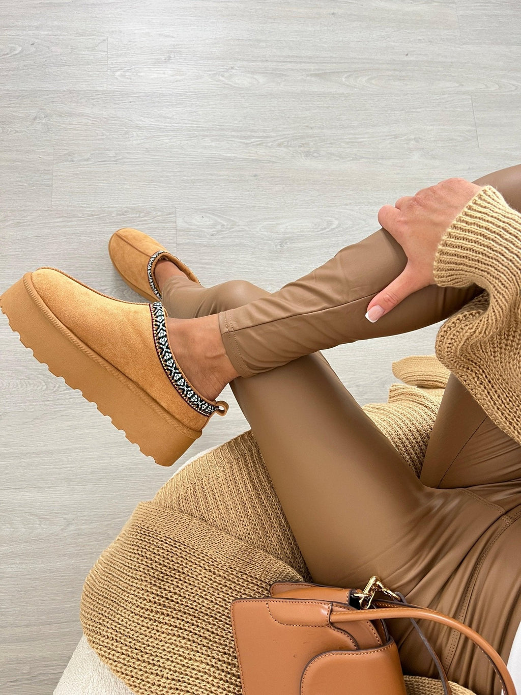 Platform Suede Slippers